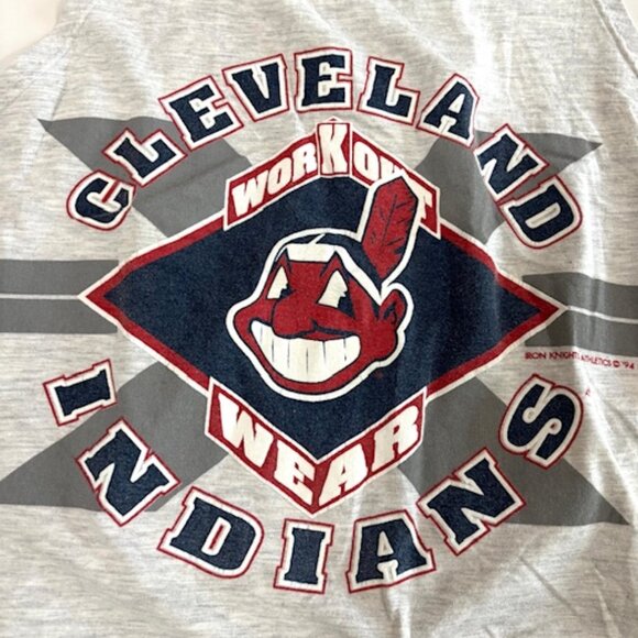VTG 1994 Cleveland Indians Mens Muscle Tank Top Iron Knights Workout Wear L RARE - Picture 1 of 5